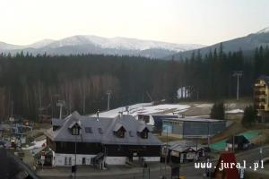 Szklarska Poręba Szrenica Ski Arena Widok na dolną stację wyciągu
