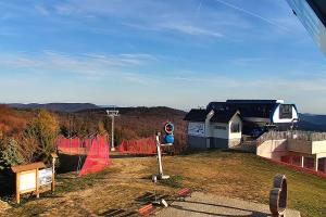 Krynica Jaworzyna Krynicka Widok na szczyt Jaworzyny (1114 m n.p.m)