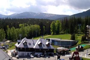 Szklarska Poręba Szrenica Ski Arena Widok na dolną stację wyciągu