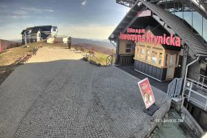 Krynica Jaworzyna Krynicka Widok na trasę dla dzieci na szczycie (1100 m n.p.m.)
