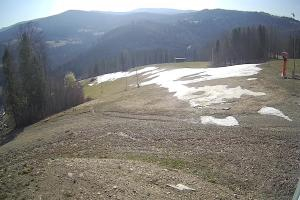 Brenna Ski Dolina Brenna Kamera 2 Widok na trasę narciarska