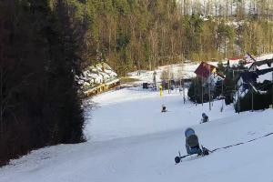 Laskowa-Kamionna Laskowa Ski Widok na stok