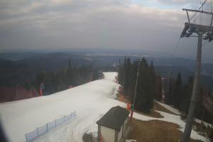 Krynica Jaworzyna Krynicka Widok ze szczytu Jaworzyny Krynickiej (1114 m n.p.m)