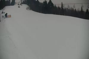 Wisła Cieńków Widok na trasę kolei krzesełkowej