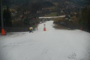 Wisła Cieńków Widok na stok