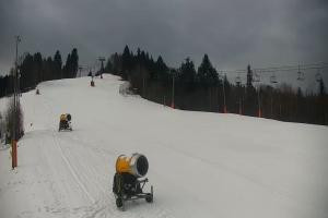 Kamera: Cieńków Widok na trasę kolei krzesełkowej Wisła Cieńków Widok na trasę kolei krzesełkowej