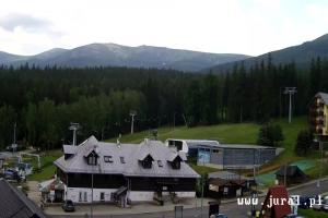 Szklarska Poręba Szrenica Ski Arena Widok na dolną stację wyciągu