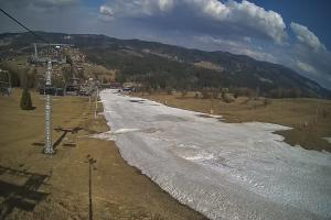 Istebna Zagroń Widok na stok i kolejkę