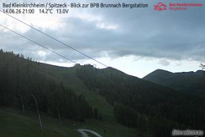 Spitzeck Bad Kleinkirchheim - Spitzeck widok z Biospharenparkbahn Brunnach