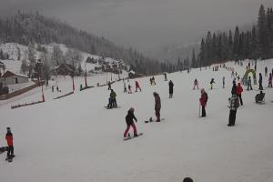 Szczyrk Biały Krzyż Widok na stok