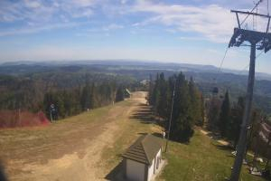 Krynica Jaworzyna Krynicka Widok ze szczytu Jaworzyny Krynickiej (1114 m n.p.m)
