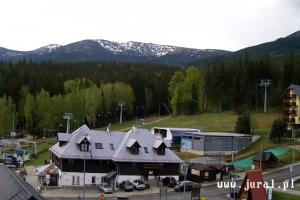 Szklarska Poręba Szrenica Ski Arena Widok na dolną stację wyciągu