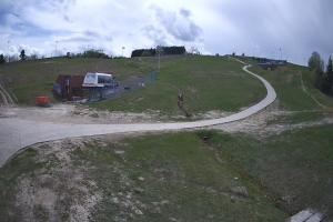 Tylicz Master Ski Widok naa dolną stację krzesełka