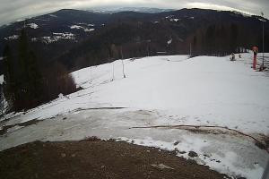 Brenna Ski Dolina Brenna Kamera 2 Widok na trasę narciarska