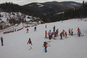 Szczyrk Biały Krzyż Widok na stok