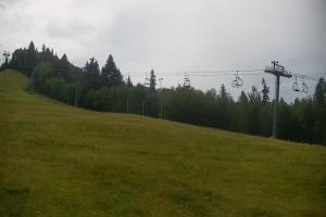 Wisła Cieńków Widok na trasę kolei krzesełkowej