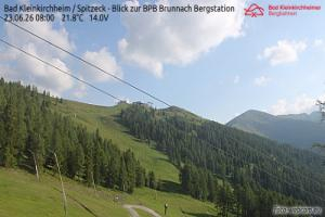 Kamera: Bad Kleinkirchheim - Spitzeck widok z Biospharenparkbahn Brunnach Spitzeck Bad Kleinkirchheim - Spitzeck widok z Biospharenparkbahn Brunnach