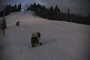 Kamera: Cieńków Widok na trasę kolei krzesełkowej Wisła Cieńków Widok na trasę kolei krzesełkowej