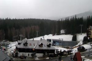 Szklarska Poręba Szrenica Ski Arena Widok na dolną stację wyciągu