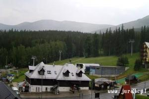 Szklarska Poręba Szrenica Ski Arena Widok na dolną stację wyciągu