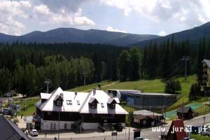 Szklarska Poręba Szrenica Ski Arena Widok na dolną stację wyciągu