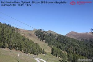 Spitzeck Bad Kleinkirchheim - Spitzeck widok z Biospharenparkbahn Brunnach