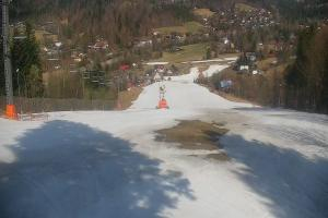 Wisła Cieńków Widok na stok