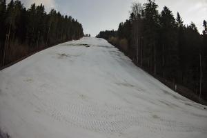 Myślenice Myślenice SN Widok na stok z dołu