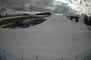 Tylicz Master Ski Widok naa dolną stację krzesełka