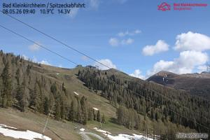 Spitzeck Bad Kleinkirchheim - Spitzeck widok z Biospharenparkbahn Brunnach