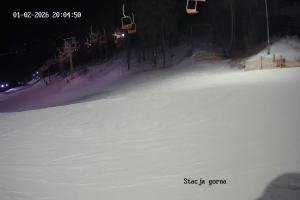Przemyśl Stok narciarski w Przemyślu POSiR  Kamera 1 - Stacja górna