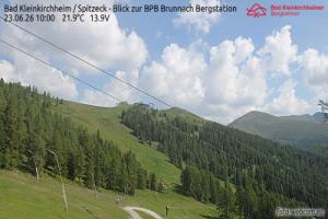 Kamera: Bad Kleinkirchheim - Spitzeck widok z Biospharenparkbahn Brunnach Spitzeck Bad Kleinkirchheim - Spitzeck widok z Biospharenparkbahn Brunnach