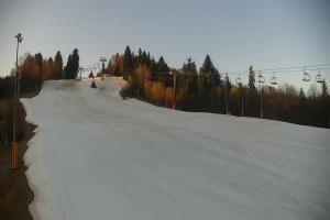 Wisła Cieńków Widok na trasę kolei krzesełkowej