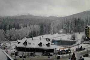 Szklarska Poręba Szrenica Ski Arena Widok na dolną stację wyciągu