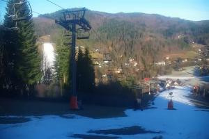 Kamera: Cieńków Widok na stok Wisła Cieńków Widok na stok