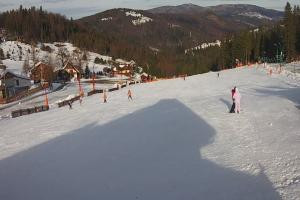 Szczyrk Biały Krzyż Widok na stok