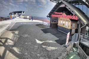 Krynica Jaworzyna Krynicka Widok na trasę dla dzieci na szczycie (1100 m n.p.m.)