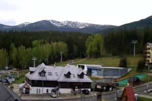 Szklarska Poręba Szrenica Ski Arena Widok na dolną stację wyciągu