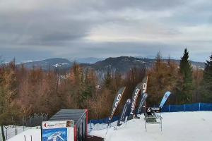 Krynica Jaworzyna Krynicka Widok na szczyt Jaworzyny (1114 m n.p.m)