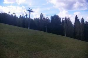 Wisła Cieńków Widok na trasę kolei krzesełkowej