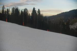 Wisła Cieńków Widok na trasę kolei krzesełkowej