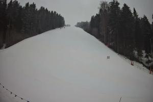Myślenice Myślenice SN Widok na stok z dołu