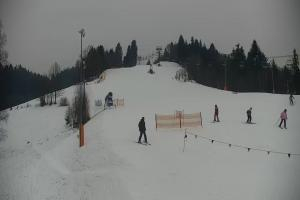 Wisła Cieńków Widok na trasę kolei krzesełkowej