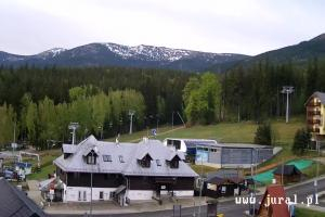 Szklarska Poręba Szrenica Ski Arena Widok na dolną stację wyciągu