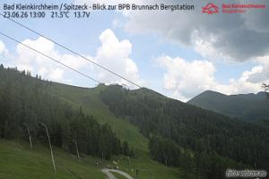 Kamera: Bad Kleinkirchheim - Spitzeck widok z Biospharenparkbahn Brunnach Spitzeck Bad Kleinkirchheim - Spitzeck widok z Biospharenparkbahn Brunnach