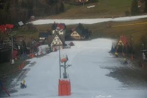 Wisła Cieńków Widok na stok