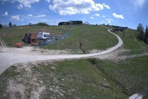 Tylicz Master Ski Widok naa dolną stację krzesełka