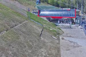 Krynica Jaworzyna Krynicka Widok ze stacji dolnej kolei gondolowej (648 m n.p.m.)